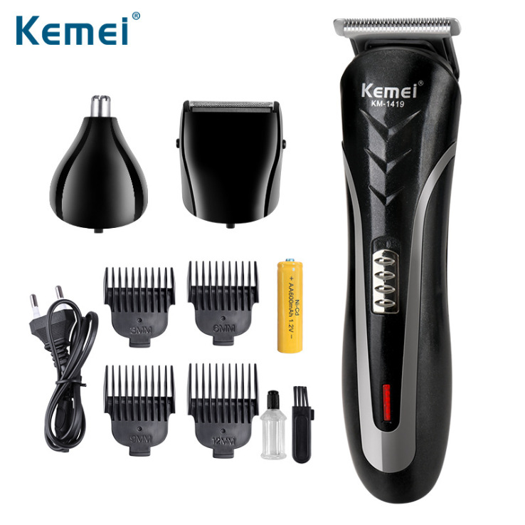 Cross-border KM-1419 Electric Hair Cutter Multifunction Set Shaving Knife Nose Hair KM-1407 Upgrade Hair Cutter