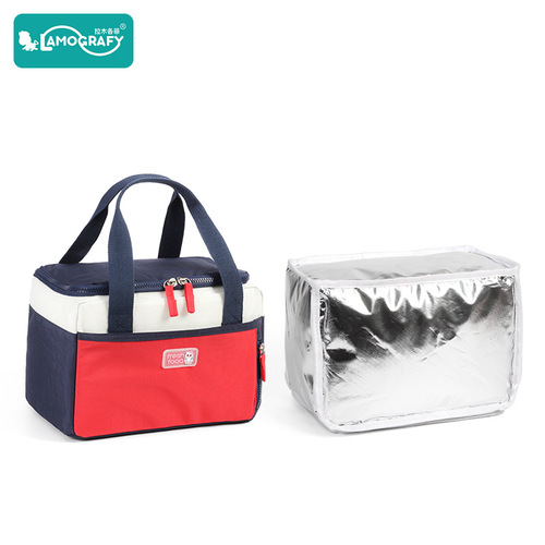 Insulated lunch bag portable picnic lunch bag thickened aluminum foil non-woven ice bag lunch box bag small gift