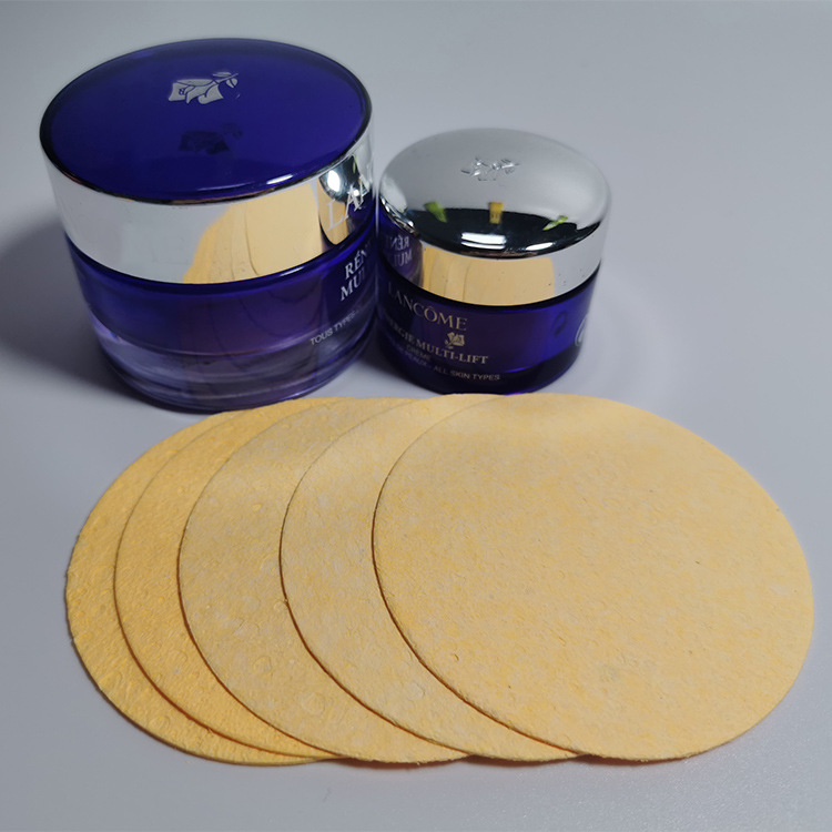 厂家圆形压缩木浆棉洁面扑清洁洁肤海绵卸妆棉木浆绵洗脸扑可定制|ms