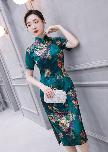 Chinese Dresses Qipao for women robe chinoise cheongsam Single layer cheongsam