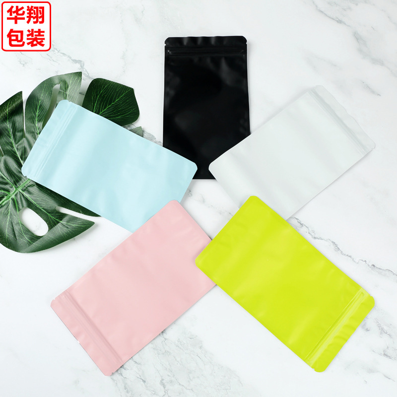 彩色磨砂茶叶铝箔包装袋密封零食糖果食品袋拉链自封自立袋子现货
