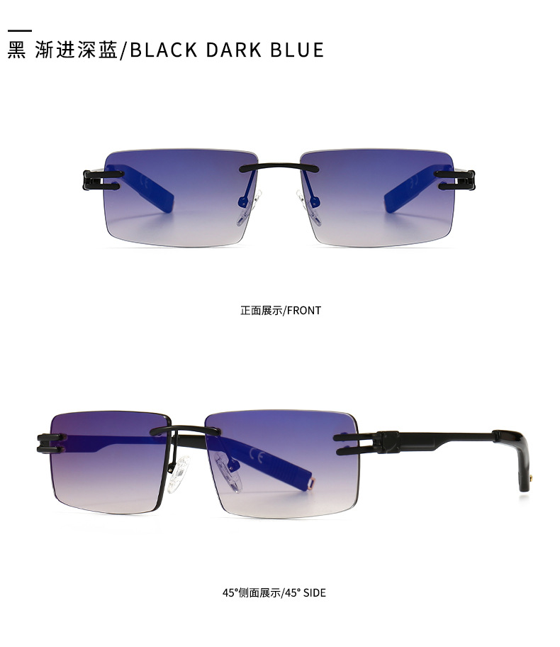 Cross-border Foreign Trade New Modern Retro Square Frame Narrow Sunglasses Ins Style Street Shot Big Brand Sunglasses 2a180 display picture 6