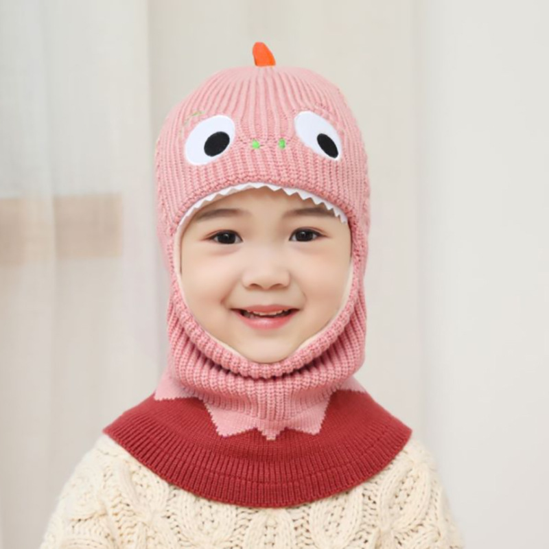 Children Unisex Cartoon Style Cute Dinosaur Ear Warap Wool Cap display picture 1