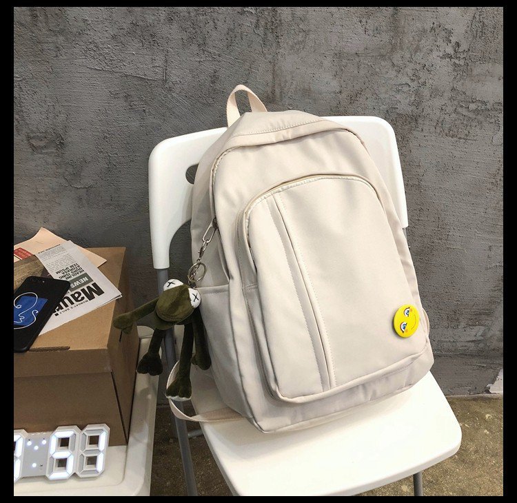 Schoolbag New Korean Fashion Campus Large Capacity Solid Color Backpack Simple Backpack Wholesale Nihaojewelry display picture 21