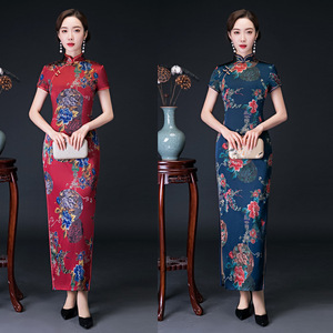 Chinese Dress cheongsam for womenA long cheongsam