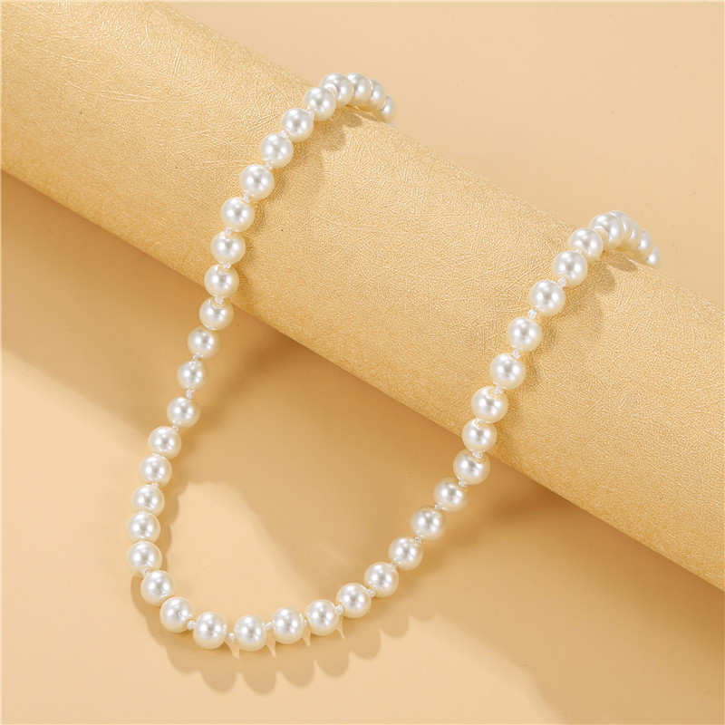 fashion pearl simple necklace