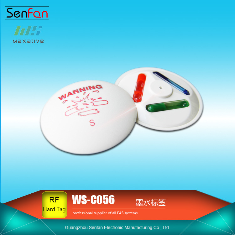 服装防盗墨水标签 高尔夫款墨水防盗扣 WS-C056 三管墨水标签|ms
