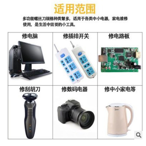 Screwdriver Y-shaped U-shaped special-shaped combination multi-functional cross-shaped screwdriver disassembly screwdriver household tool set