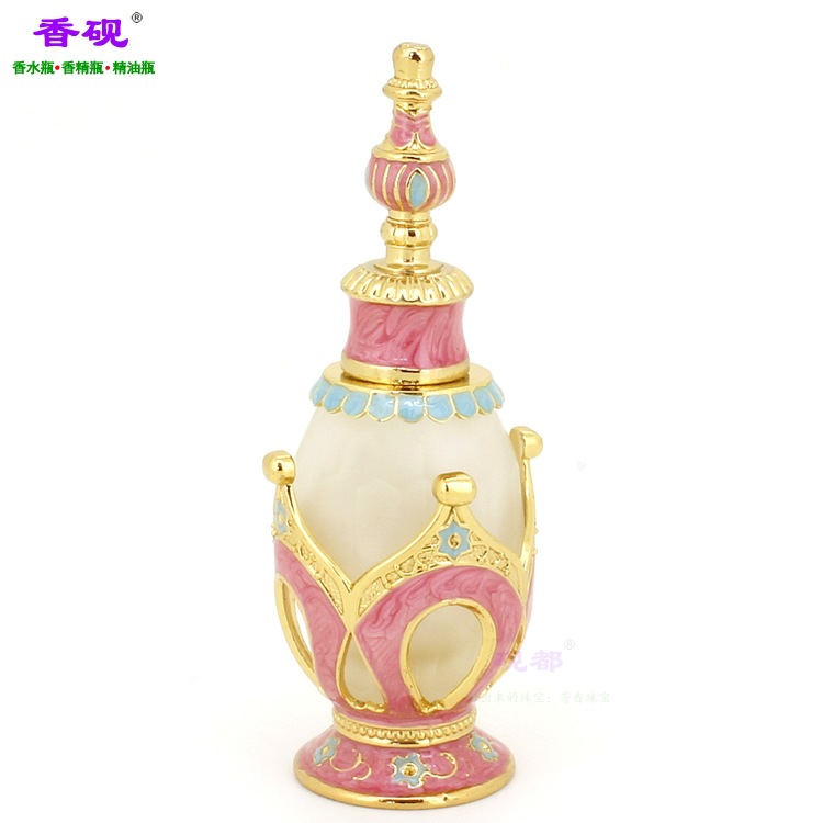 香砚25m皇冠头款涂粉红色油精油瓶摆件5.jpg