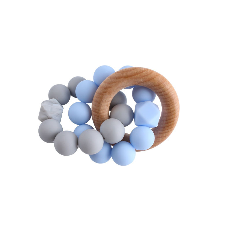 Bebé creativo Beech anillo de juguete teether nuevo octogonal silicona teether pulsera bebé entrenamiento teether palo