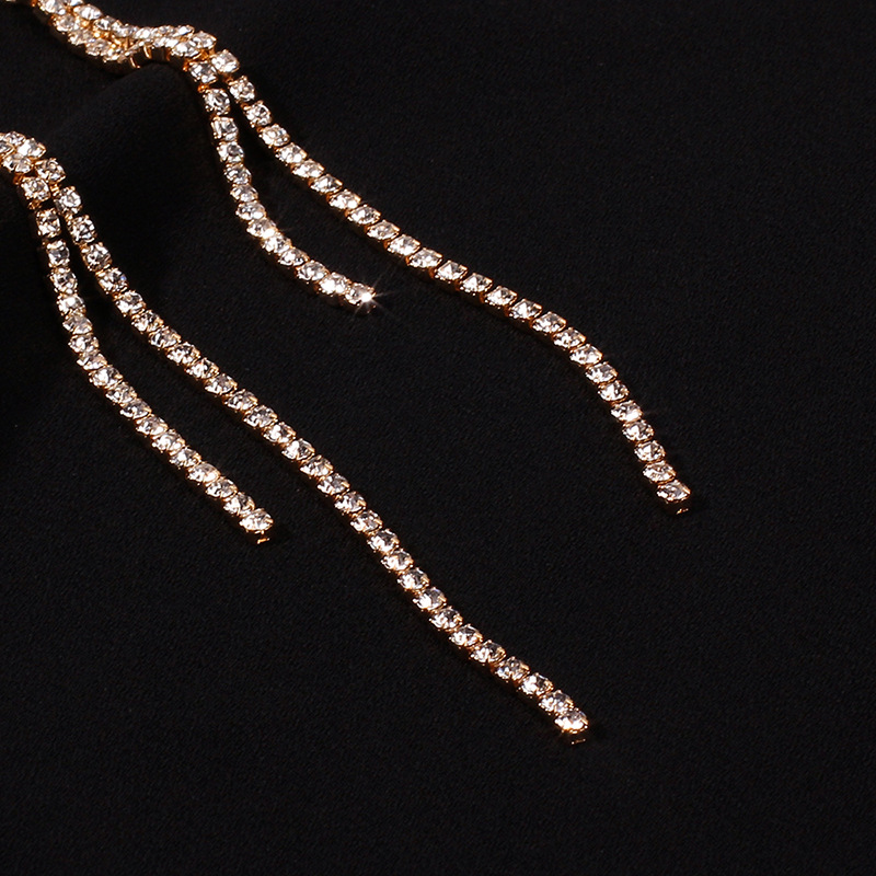 4g Weight Earrings Classification Housewarming, Anniversary, Business, Wedding, Travel, Birthday, Festival Occasion Women'S Gender Simple Style Style Gold Color Korea Simple Fairy Long Tassel Fashion Wild Claw Chain Earrings Wholesale Nihaojewelry 8