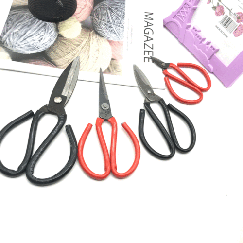 Large head scissors rust-proof tailor scissors cloth cutting scissors household fish head scissors leather scissors factory supply