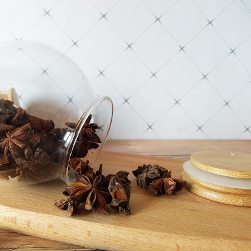 Tanque de almacenamiento de vidrio borosilicato con tapa redonda pimienta material grande almacenamiento de gran diámetro tanque sellado tanque de peces de vidrio pequeño