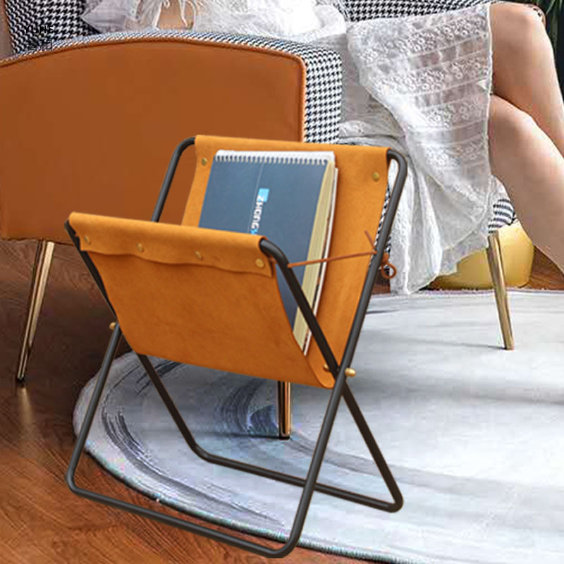Metal cortex Magazine rack Display rack fold a living room The newspaper Paper holder Stands to ground File rack children Small bookshelf