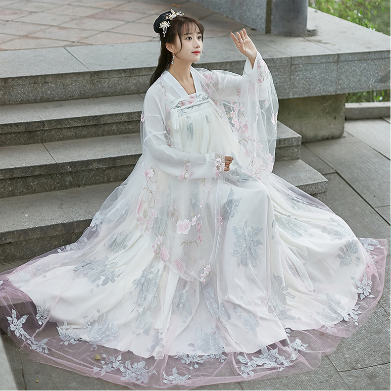 Women chinese dresses fairy princess Hanfu ming qing tang dyansty film cosplay dresses retro full chest skirt Hanfu ancient dress