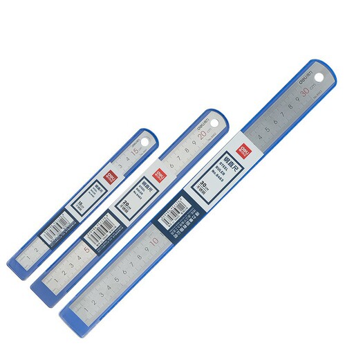 Powerful Steel Ruler 15cm 20cm 30cm Thick Art Drawing Ruler Student Supplies Stationery Ruler Wholesale