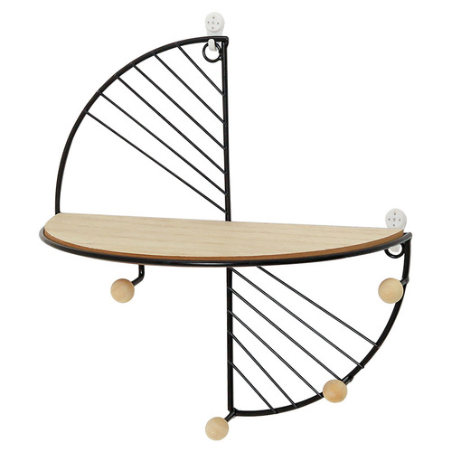 Simple Nordic iron hook wall hanging storage rack creative living room bedroom wall hanging wall decoration storage rack