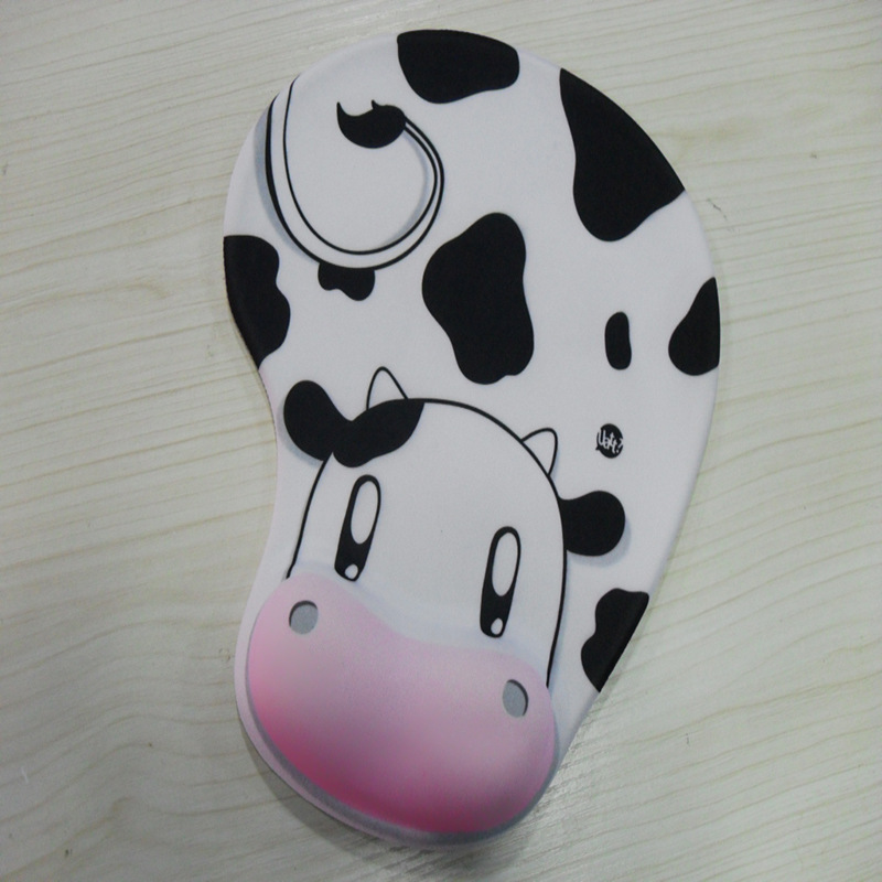 Mousepad Fuente de la fábrica novela vaca super suave espacio de memoria de silicona pulsera alfombrilla de ratón personalización
