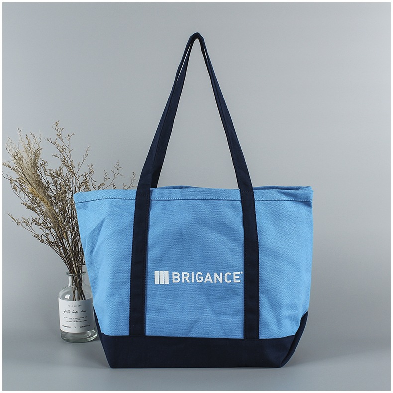 厂家批发时尚棉布休闲购物袋学生单肩包 广告logo手提帆布袋定制