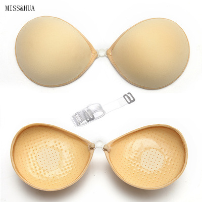 隐形文胸3D立体加厚透气胸贴小胸聚拢收副乳内衣无肩带前扣裹胸女|ru