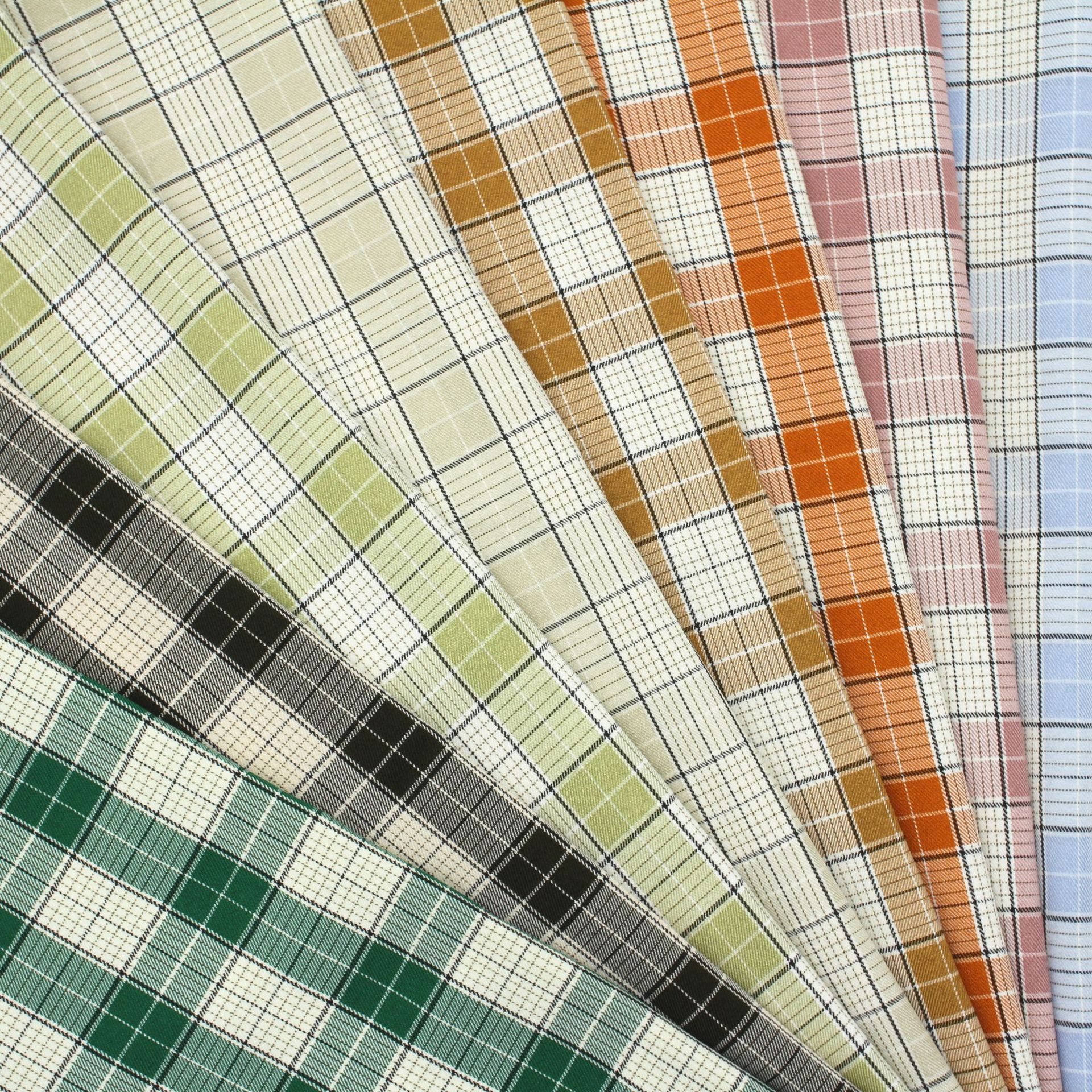 新款现货 日韩系JK制服格子面料 TR色织格子时装面料