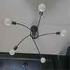 Bent pipe, retro ceiling lamp, lights for living room, American style, simple and elegant design