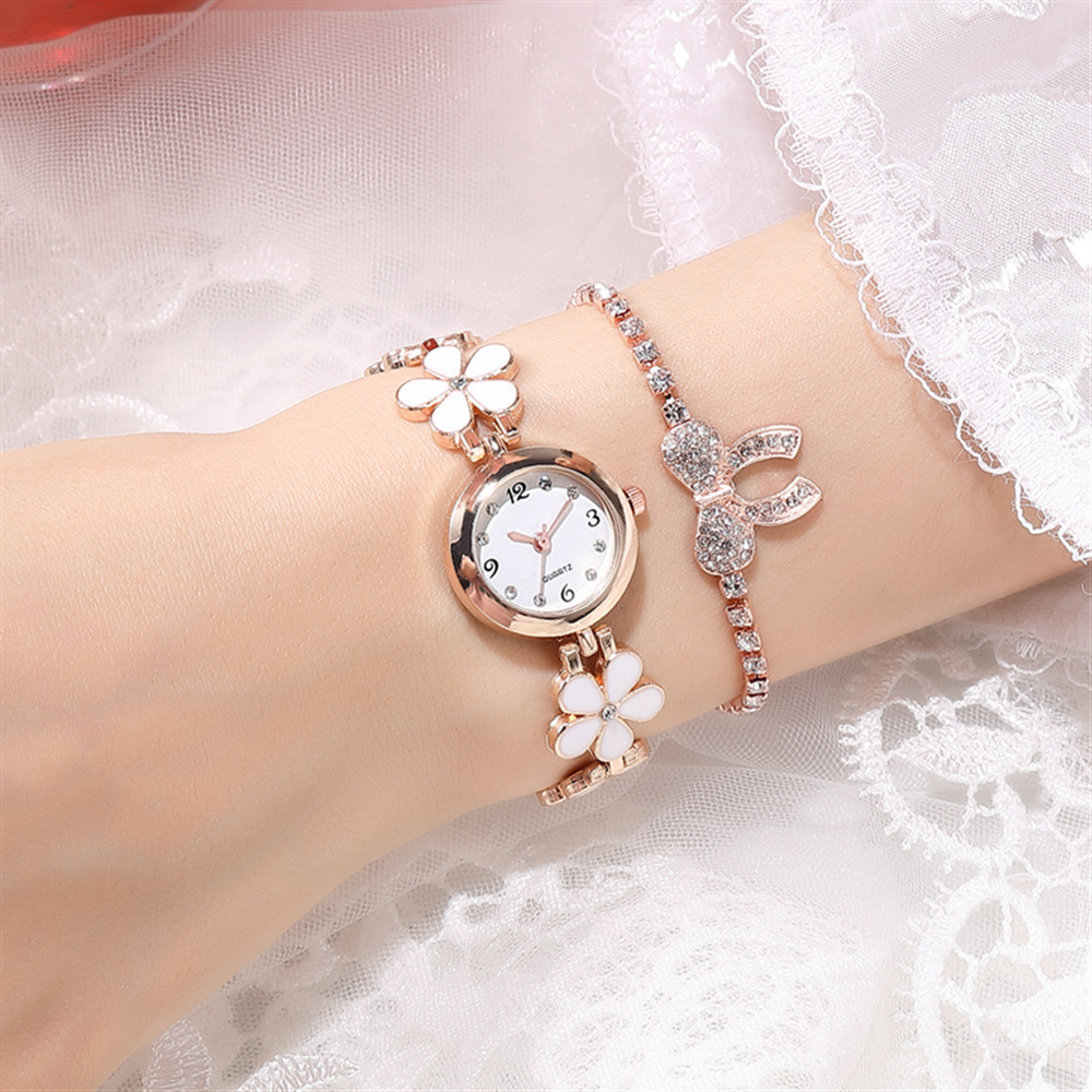 Mode Diamant Armband Uhr Frauen CollegeStil kleine Studentin Strass Quarz Armband Uhrpicture4