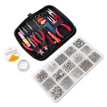 15格DIY饰品工具材料包剪钳手工制作1300PCS 亚马逊爆款