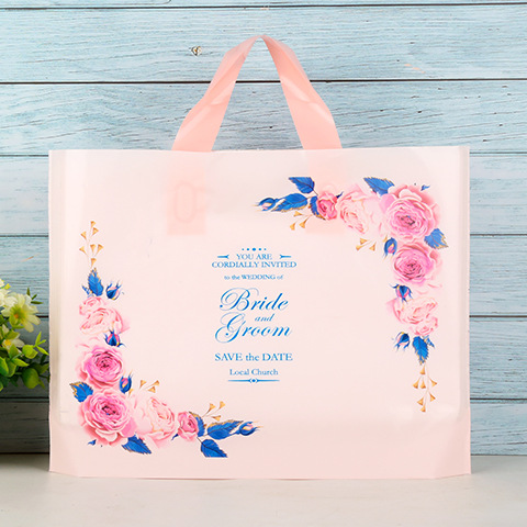 Bolsa de mano, bolsa para ropa, bolsa con logotipo impreso personalizado para ropa, bolsa de regalo, bolsa de cosméticos de plástico engrosado y duradero