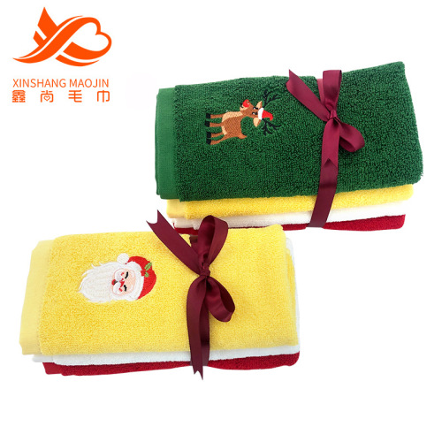 Xinshang Towel Manufacturer Wholesale Christmas Towels Children's Towels Holiday Style Gift Towels Customized Logo