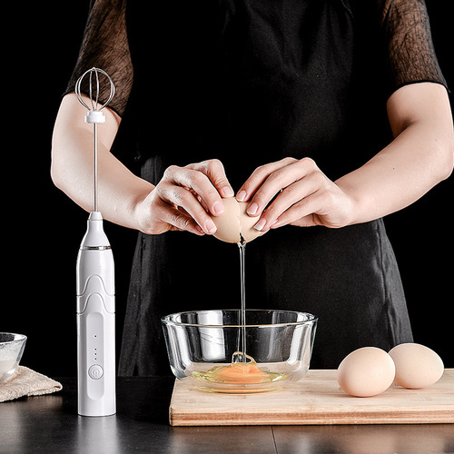 Kitchen handheld rechargeable wireless electric egg beater USB port household blender rechargeable coffee milk tea milk frother