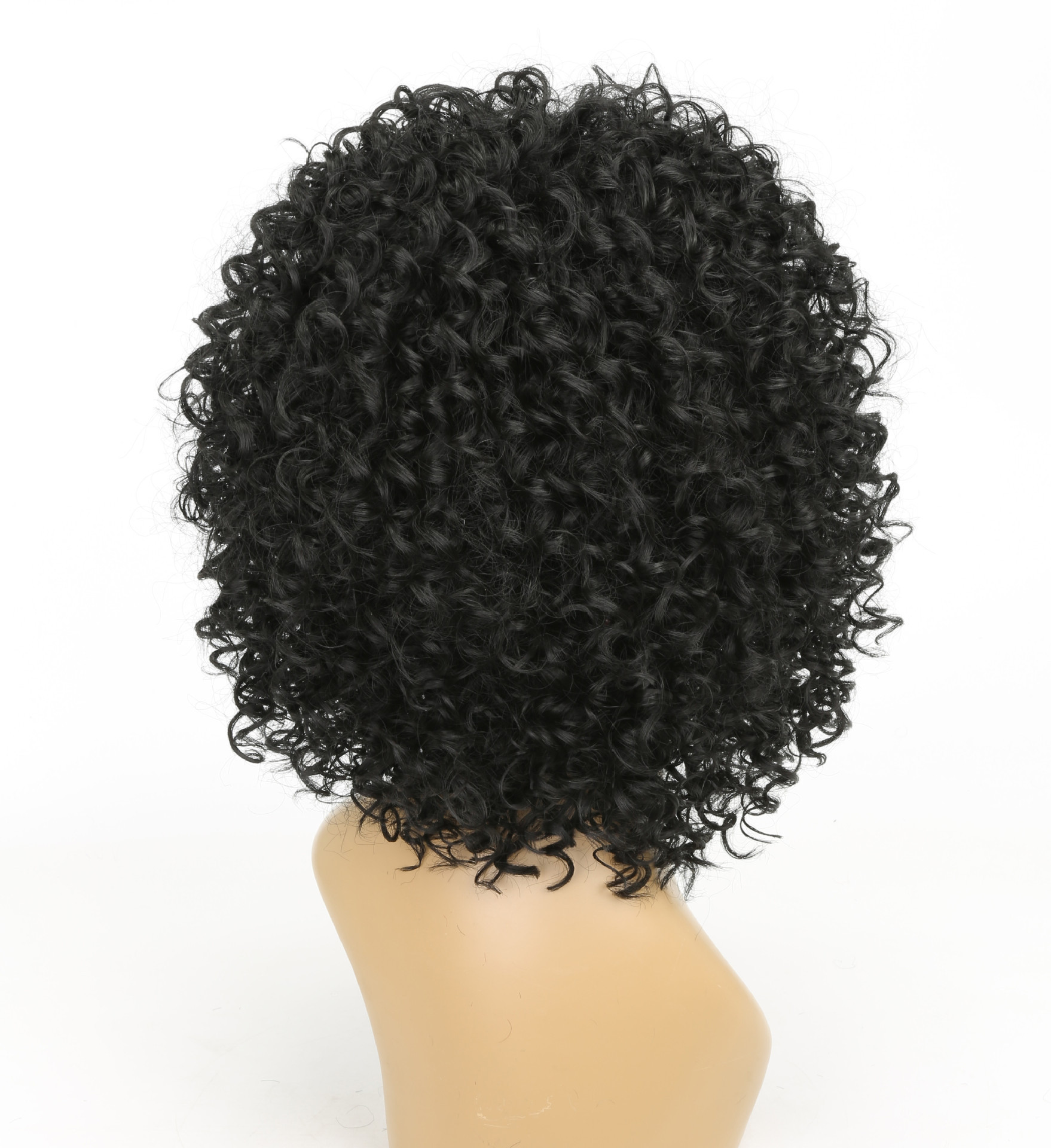 Synthetic wig Small Kinky curled headband fluffy and explosive wig headband_voghion.com