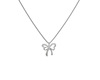 Necklace with bow, universal pendant, silver 925 sample, simple and elegant design, micro incrustation, city style