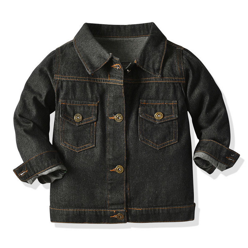 Otoño nuevo producto top chaqueta de mezclilla para niños coreanos solapa de manga larga para hombres y mujeres bebé Jacket Amazon al por mayor