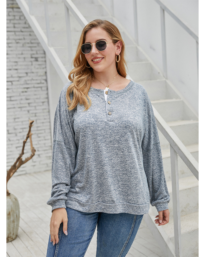 Original plus size casual loose blouse NSQH7837