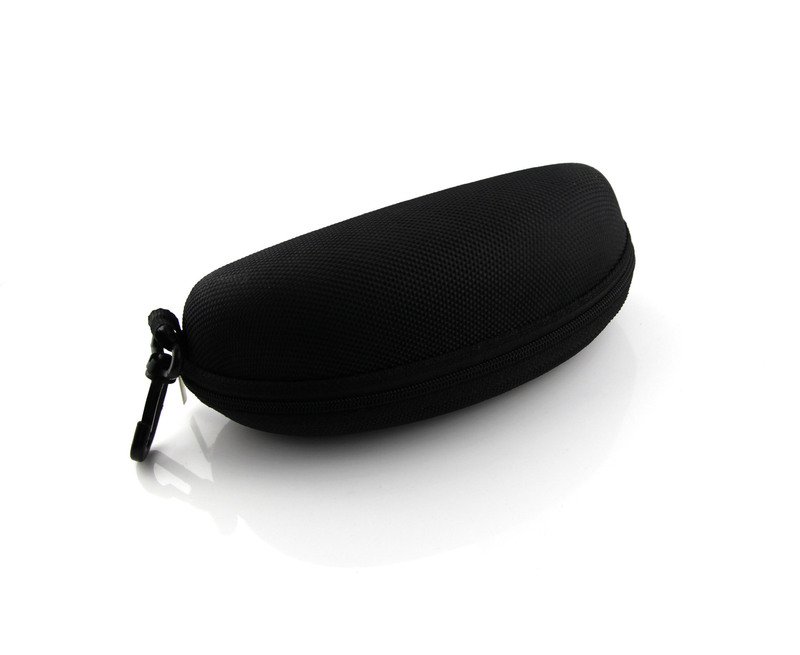 Black Zipper Glasses Case with Hook, Anti-Pressure Sunglasses Case, Mickey Polarized Glasses Packaging Box, Junshuo