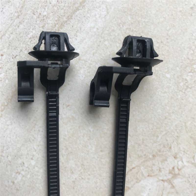 插销式圆盘扎带 6*170mm汽车专用扎带 杉树头扎线带 螺纹头扎带