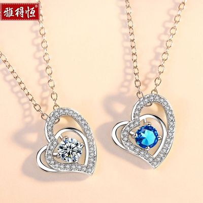 the republic of korea temperament Simplicity Metal Small Heart-shaped Necklace personality Sweet girl clavicle Necklace