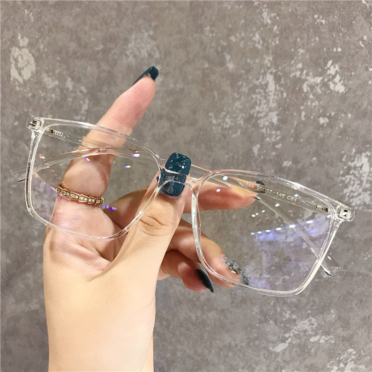 Anti-blue Light Simple Square Glasses Frame New Flat Glasses Frame display picture 2