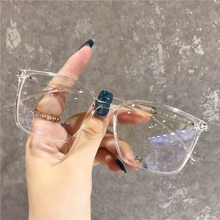 60g Weight Glasses Classification Fashion Style Blue, Transparent, Black Color Anti-blue Light Simple Square Glasses Frame New Flat Glasses Frame 1