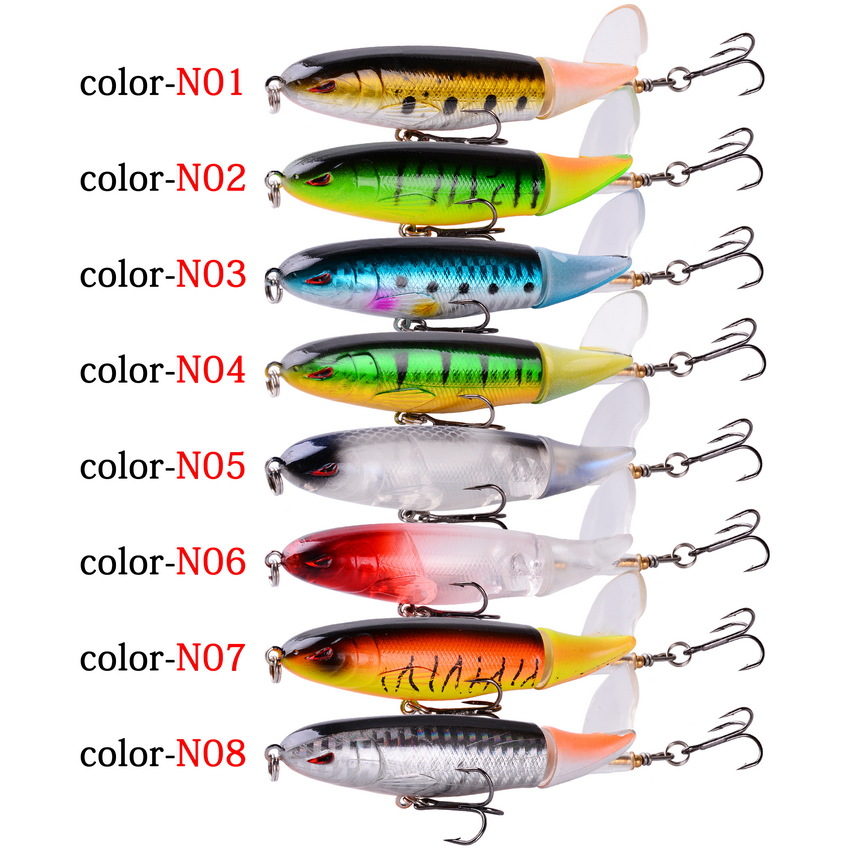 Floating Whopper Plopper Fishing Lures 6 Colors Hard Plastic Baits Bass Trout Fresh Water Fishing Lure