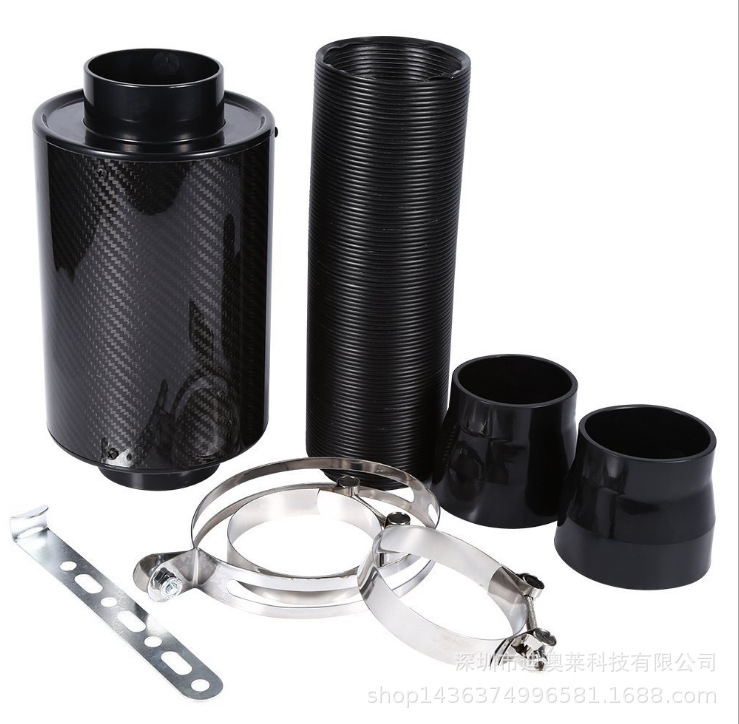 跨境爆款进气风箱套装 汽车空滤套装 进气改装高流量碳纤维风箱