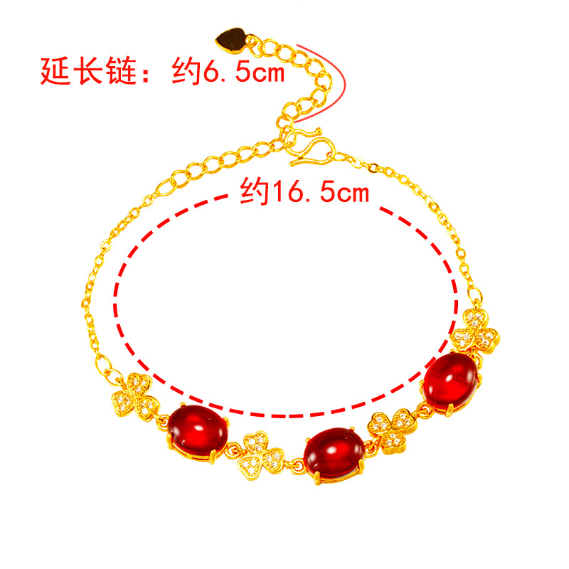 Luz imitación de lujo 18K pulsera de oro joya joyería de moda chica simple arena viva fábrica de joyas de oro al por mayor