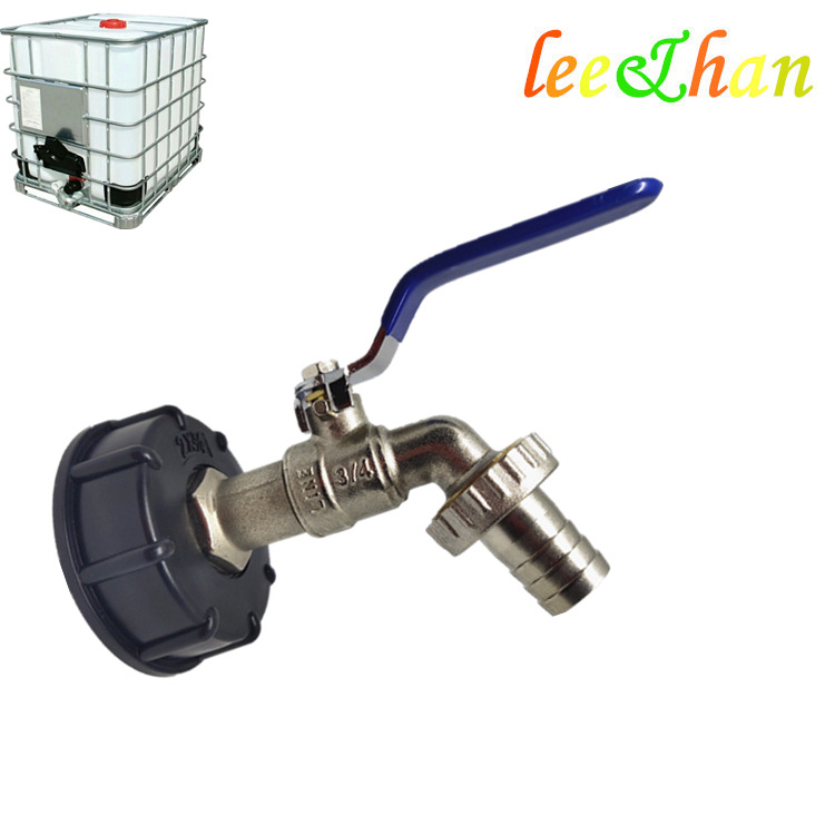 Accesorios de barril de tonelada transfronteriza tonelada adaptador de barril de tonelada interruptor de barril de latón IBC grifo de barril de 1/2 pulgada