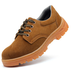 Welding Worker Safety Shoes with Rubber Sole, Breathable and Protective for Construction Sites, Steel Toe Safety Shoes, Acid and Alkali Resistant Safety Shoes