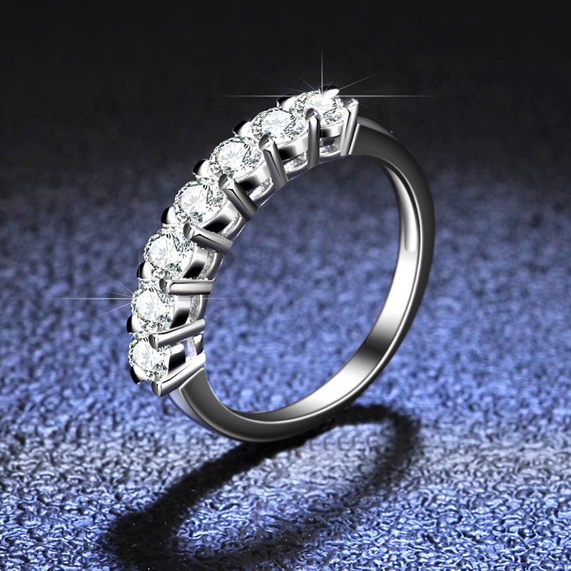 6g Weight Moissanite, Zircon Inlay Material Rings Classification 1 Piece Quantity 925 Sterling Silver Moissanite Zircon Constellation Rings