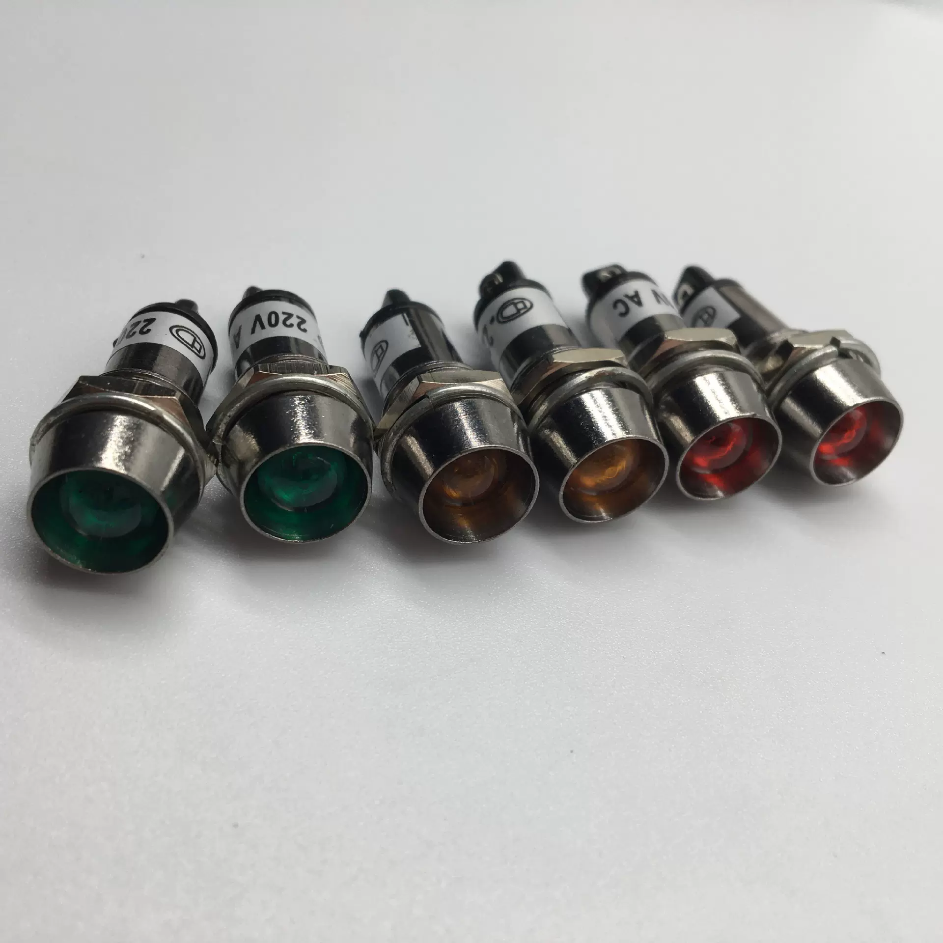 XDP12金属铜壳信号灯指示灯红绿黄LED指示灯