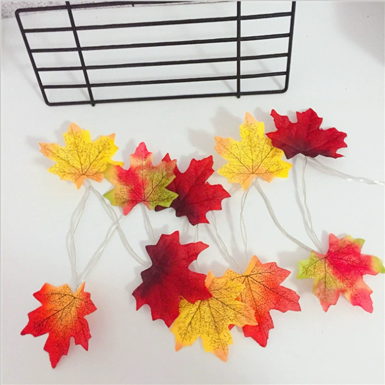 Realistic maple leaf, pendant, Christmas battery, halloween