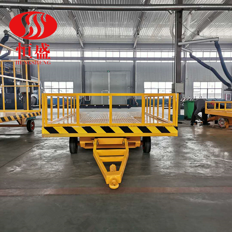 牵引平板车农用平板拖车工地重型车钢材转运平板车厂区车间转运车