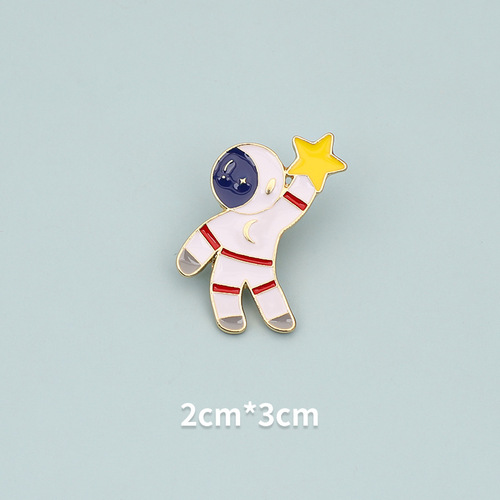 Astronaut small brooch for men and women, cute Japanese astronaut badge ins trendy personalized school bag bag decorative pin buckle